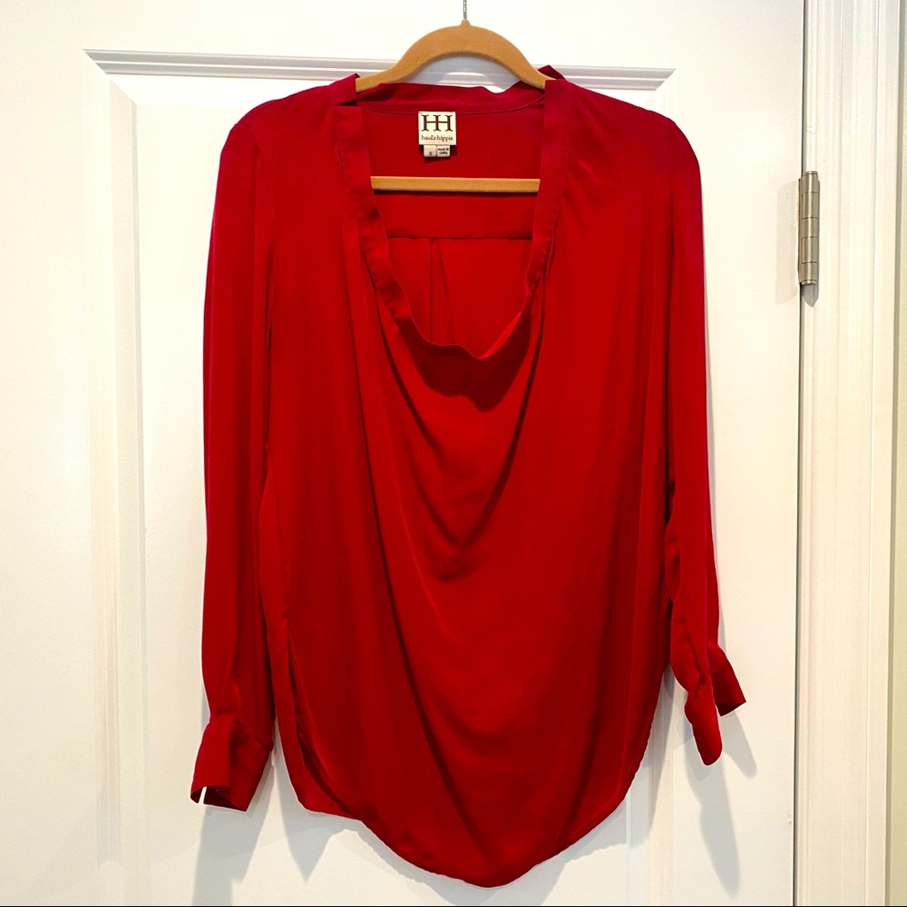 Silk Haute Hippie red blouse size S